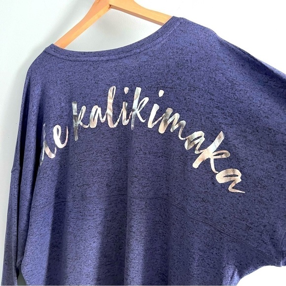 RaRE Spirit Jersey Hawaiian Mele Kalikimaka Spell Out Blue Brushed Jersey NEW - Picture 10 of 14